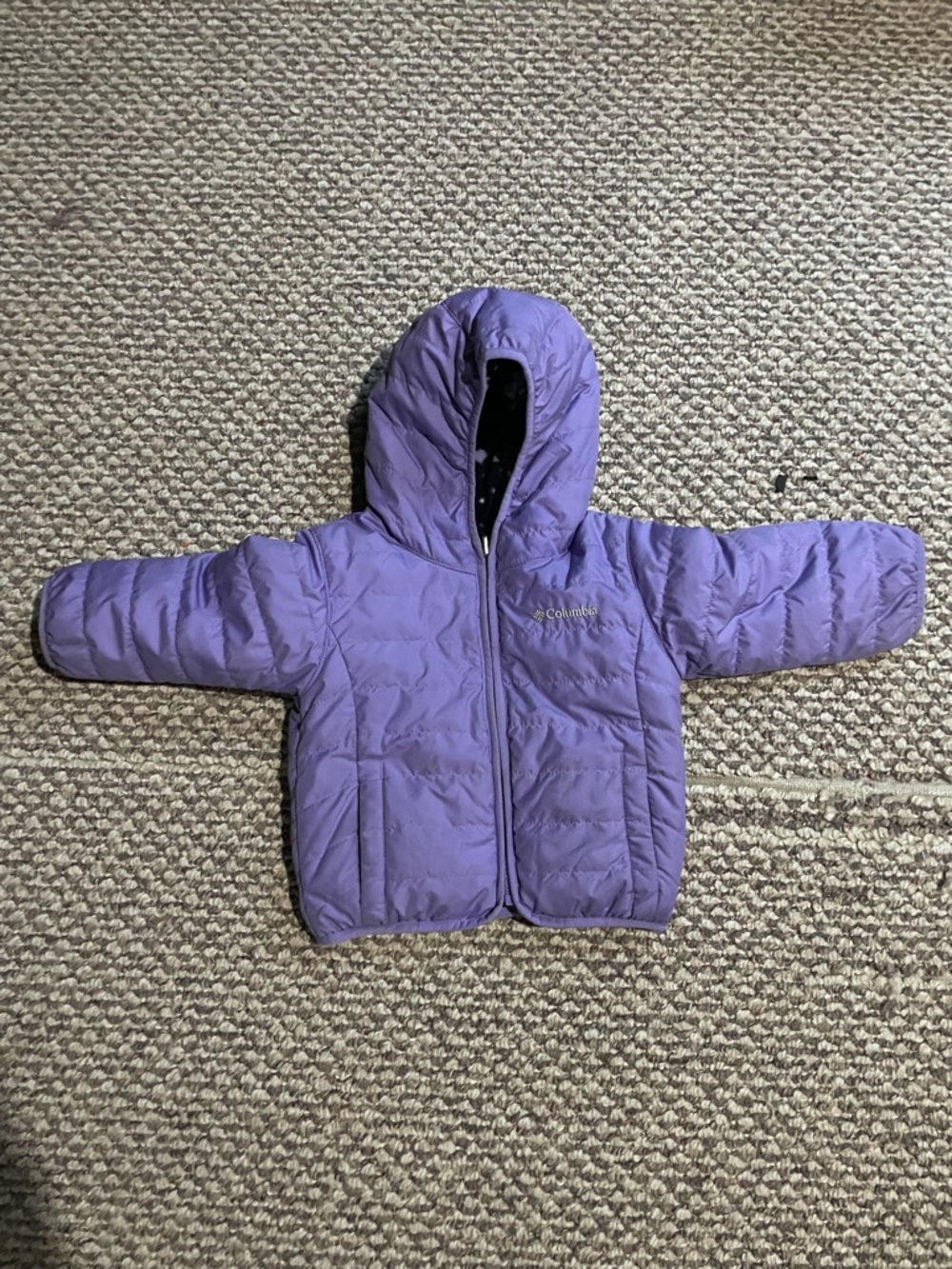 2T Columbia Kids' Purple Puffer Jacket with Hood
